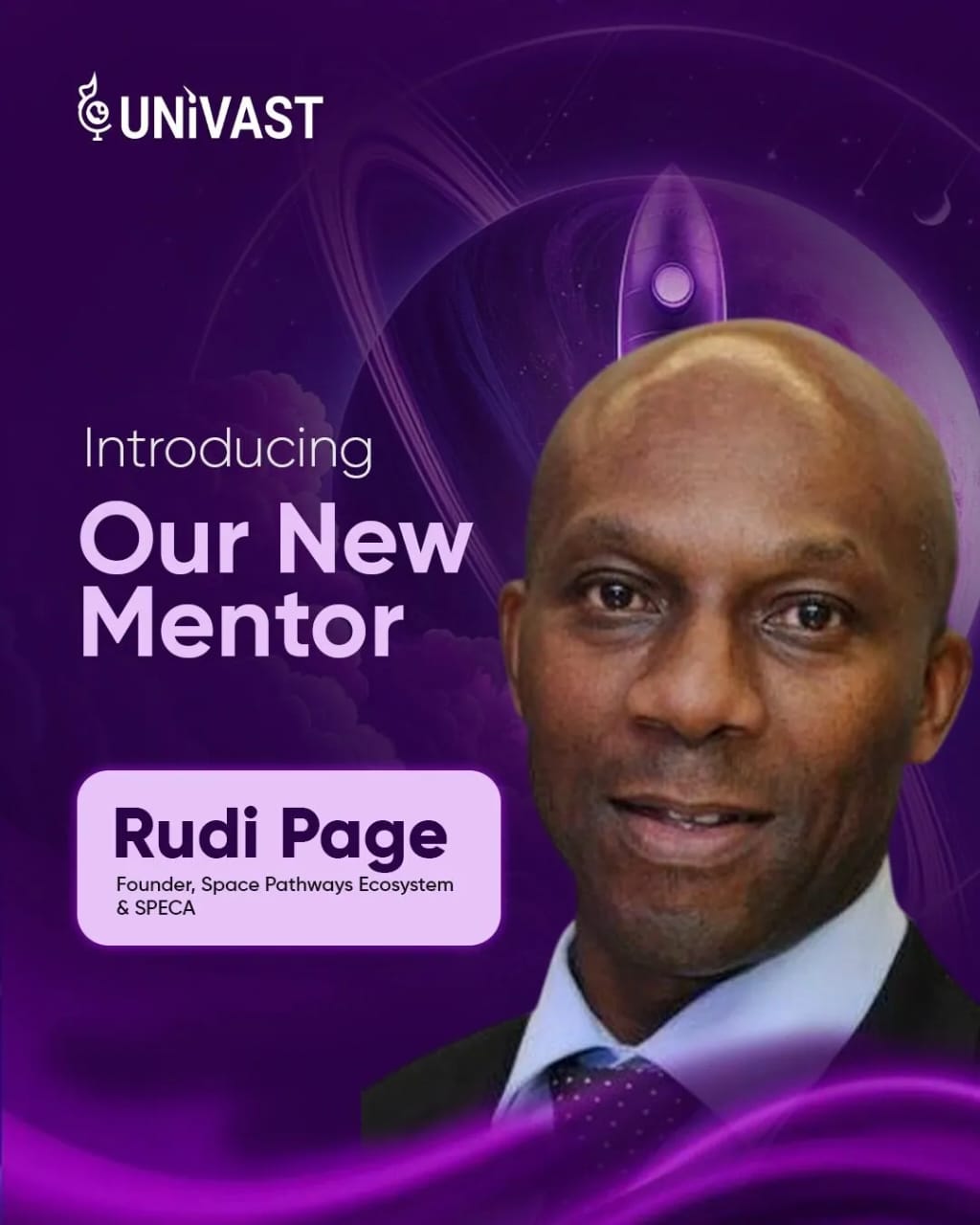 UNIVAST mentor announcement for Rudi Page